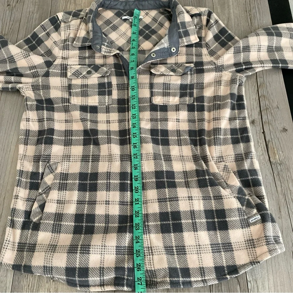 O’Neill Plaid Snap Button Shacket Fleece Women’s XL - Picture 8 of 10
